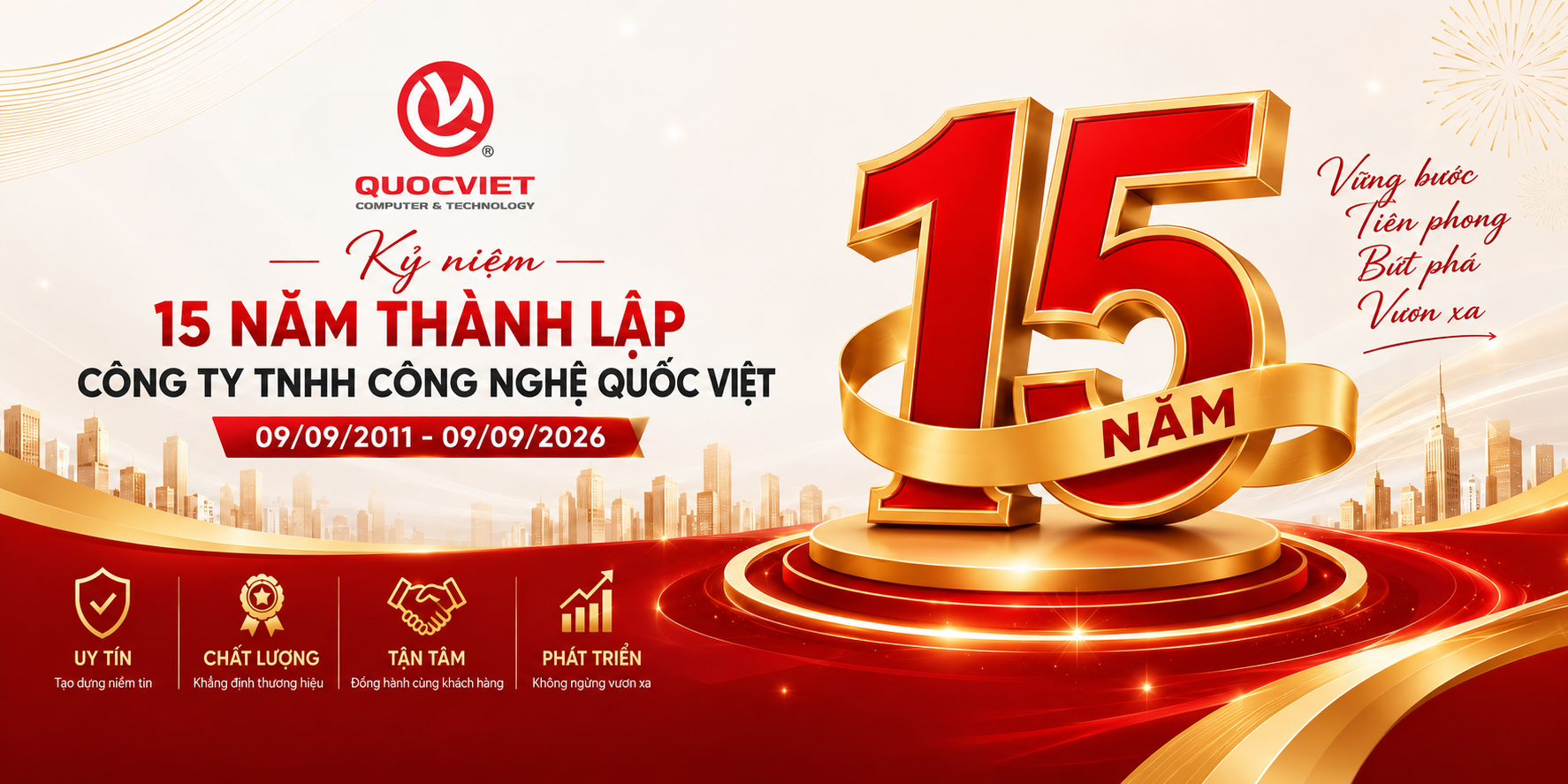 banner sinh nhật 15 năm công ty