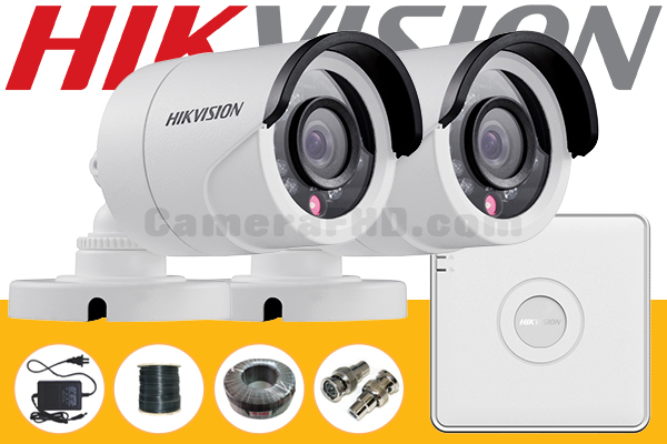 trọn bộ 2 camera hikvision