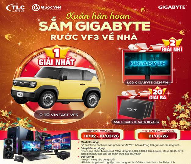  XUÂN HÂN HOAN, SẮM GIGABYTE – RƯỚC VF3 VỀ NHÀ 