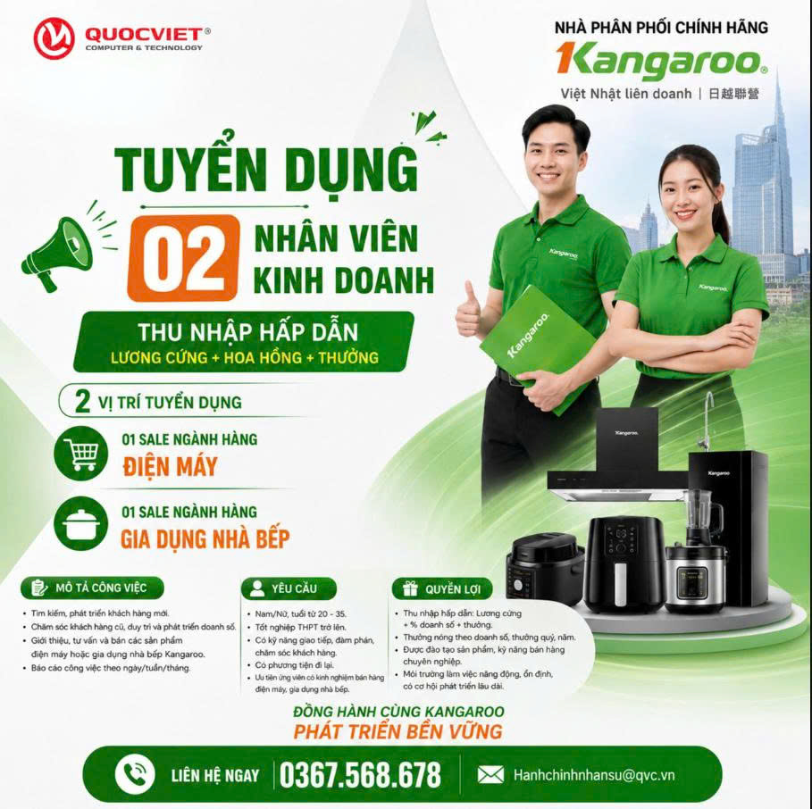 TUYỂN DỤNG NHÂN VIÊN KINH DOANH KANGAROO