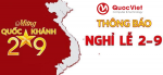 THÔNG BÁO NGHỈ LỄ QUỐC KHÁNH 2-09-2018