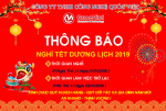 THÔNG BÁO NGHỈ TẾT DƯƠNG LỊCH 2019