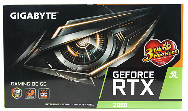 Đánh giá VGA Gigabyte RTX 2060 Gaming OC