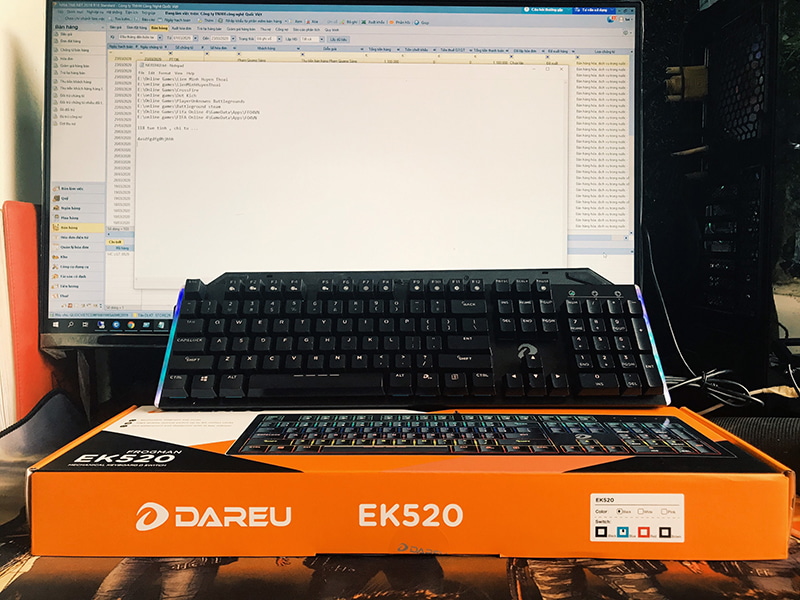 Key Dare-U EK520 Black chiếc bàn phím cơ Chống nước, MULTI LED mà giá chưa tới 900K