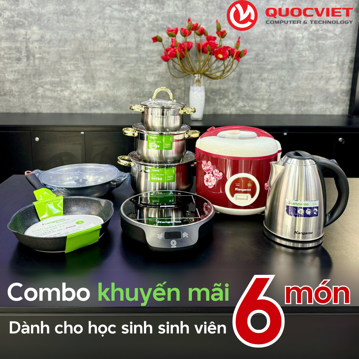 Ưu Đãi Sinh Viên: Combo 6 Món Đồ Gia Dụng Kangaroo Chỉ 1.999.000đ!