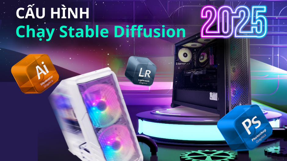 PC AI Cấu Hình Khủng – Chạy Stable Diffusion Mượt Như Mơ