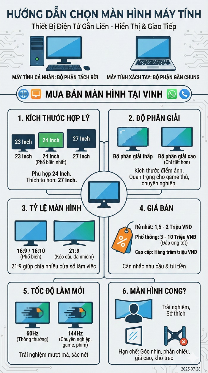 Màn hình máy tính là thiết bị điện tử gắn liền