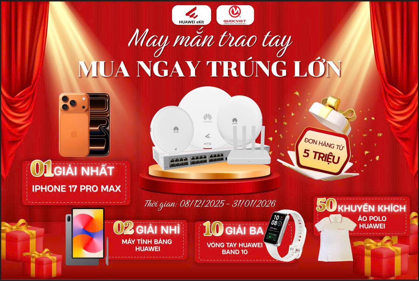  MUA HÀNG HUAWEI eKit –TRÚNG iPHONE 17 PRO MAX