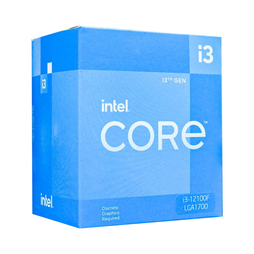 CPU Intel Core i3-12100F ( Upto 4.3Ghz, 4 Nhân 8 Luồng, Socket 1700)
