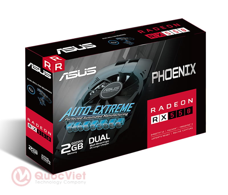 CARD MÀN HÌNH AMD Asus Phoenix RX 550 2G