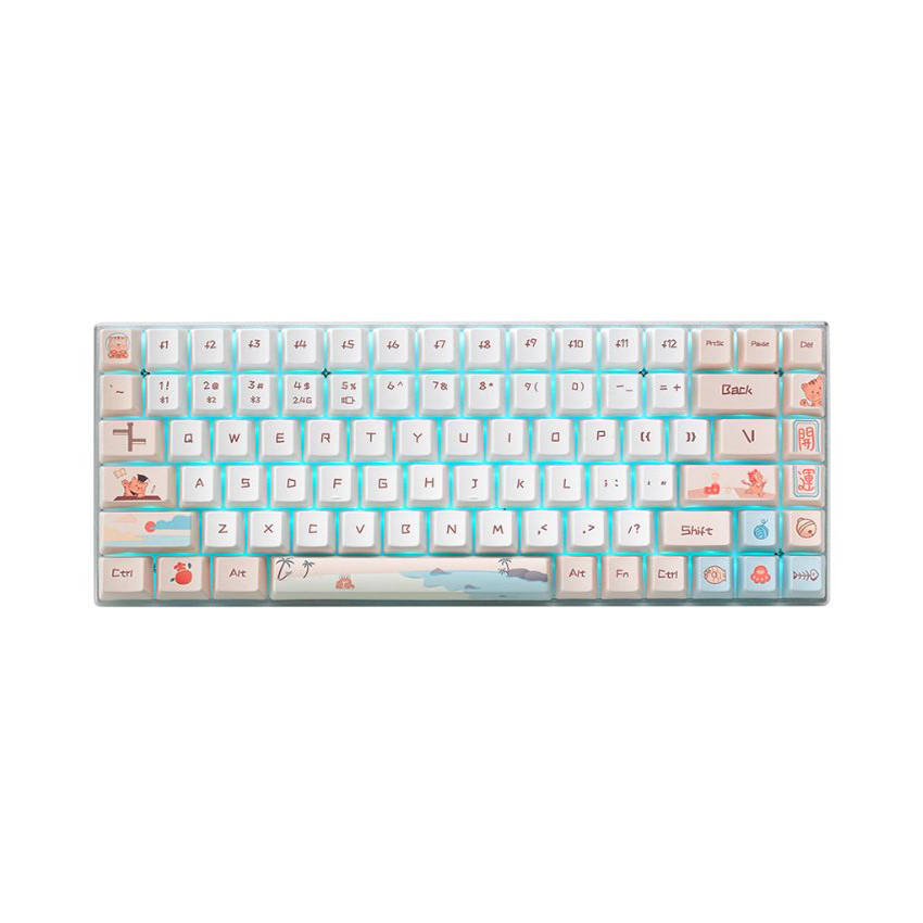 Bàn Phím Cơ Không Dây Key RAPOO MT510 Pro Multi - mode White Yellow Silver Switch 10231