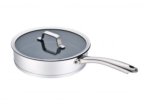 Chảo INOX chống dính sâu lòng,đáy từ,có nắp,Size28 Kangaroo KG01F128