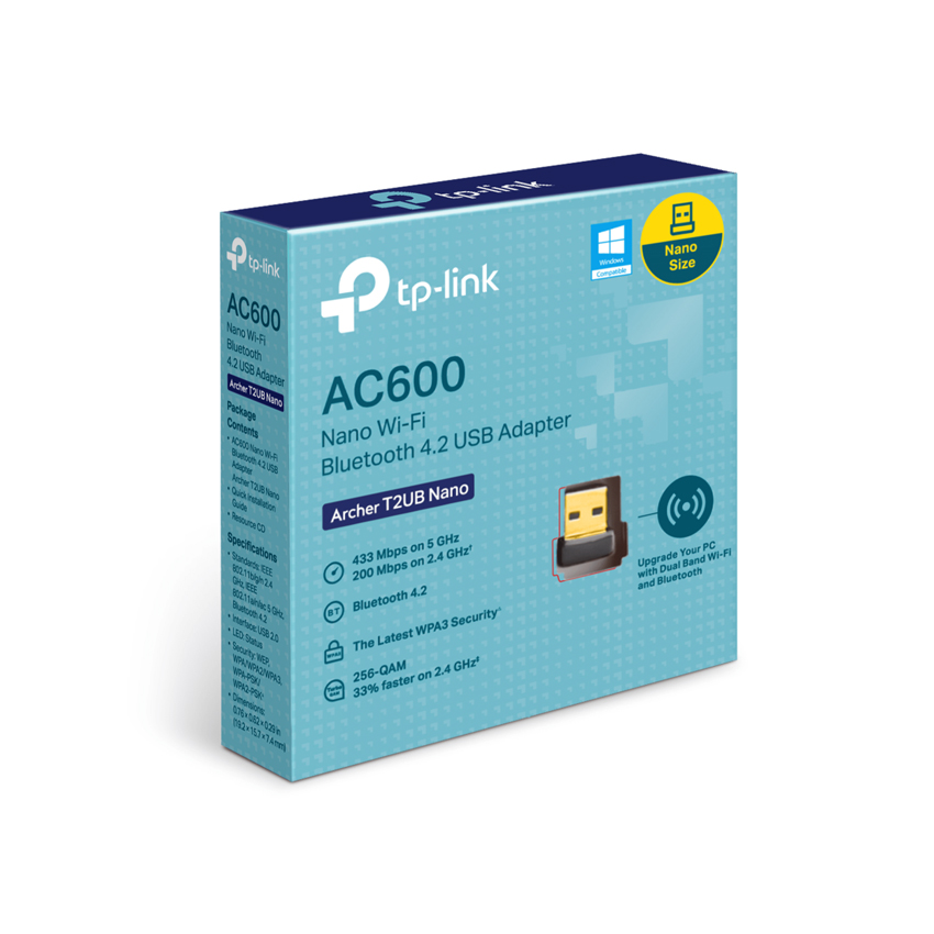 USB Thu WIfi Tplink Archer T2UB Nano (Wireless AC600 + bluetooth 4.2)