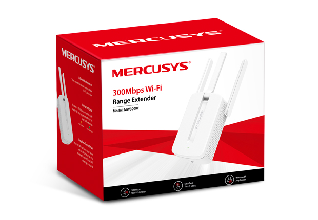 Wifi Mercusys MW300RE (kích sóng có râu)