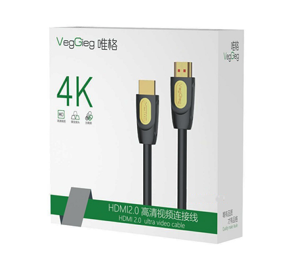 Dây HDMI 3M VEGGIEG V-H108 4K chuẩn (19+1)