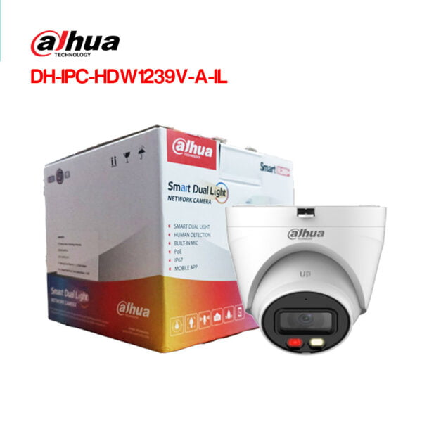 Camera Dahua IPC HDW1239V-A-IL Dome 2MP Full Color/ có míc