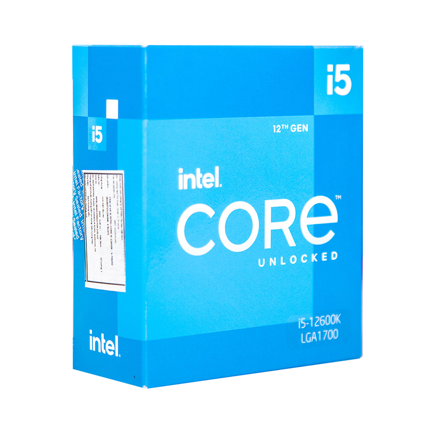 CPU Intel Core i5-12600K (3.7GHz turbo up to 4.9Ghz, 10 nhân 16 luồng, 20MB Cache, 125W) - Socket Intel LGA 1700/Alder Lake) TRAY