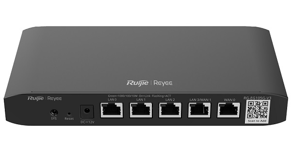 Thiết bị định tuyến Ruijie RG-EG105G-V3 5 cổng Reyee