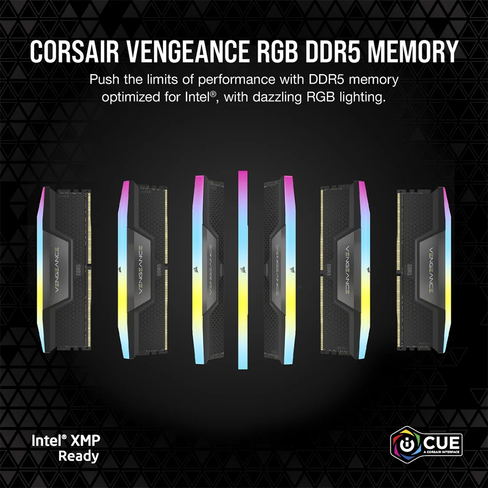 RAM CORSAIR VENGEANCE RGB 64GB (2x32GB) DDR5 6000Mhz (CMH64GX5M2B6000C38)