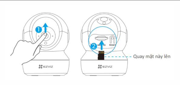 Camera EZVIZ H6C Pro 3MP 2K W1 Color Wifi quay quét 360 độ trong nhà, có màu ban đêm