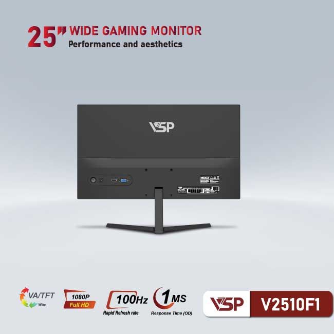 Màn hình VSP V2510F1 24.5inch VA FHD 100Hz Black