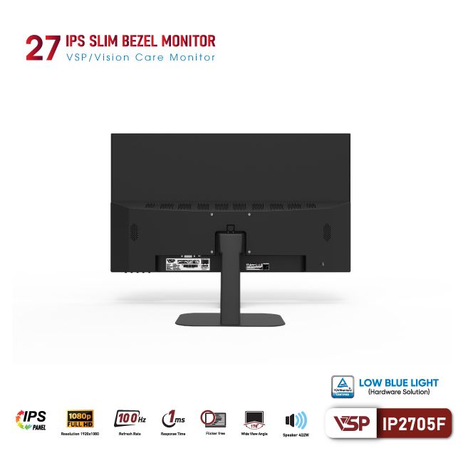 Màn hình VSP IP2705F 27 inch FHD/ IPS/ 100Hz/ 1ms/ Black