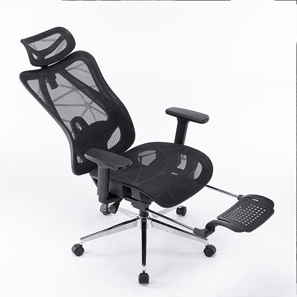 Ghế xoay công thái học E-Dra EEC225 Black ( Có kê chân)