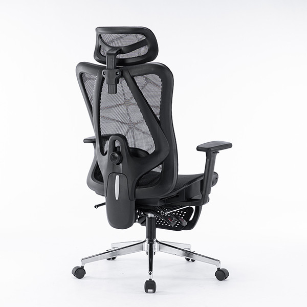 Ghế xoay công thái học E-Dra EEC225 Black ( Có kê chân)