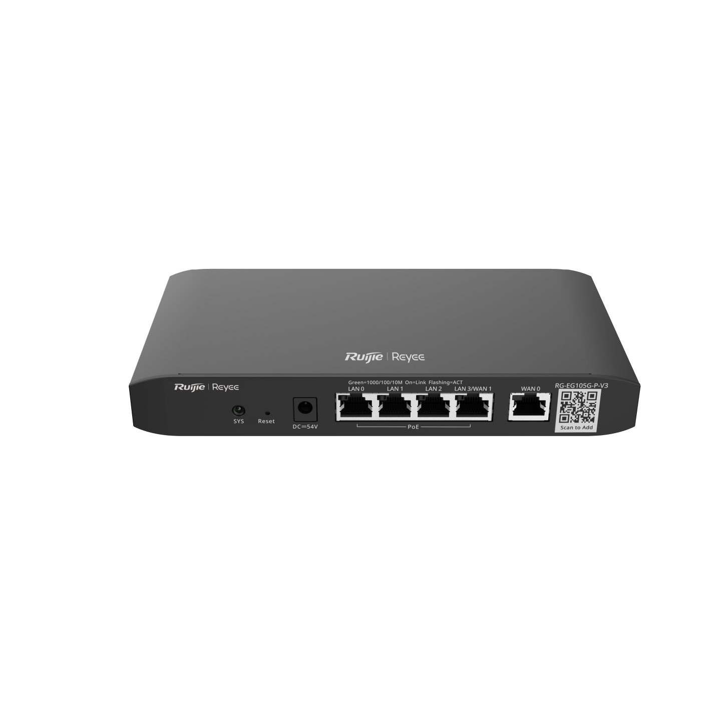 Thiết bị định tuyến Ruijie RG-EG105G-P-V3 POE 5 cổng Reyee Smart Gateway (cân bằng tải)