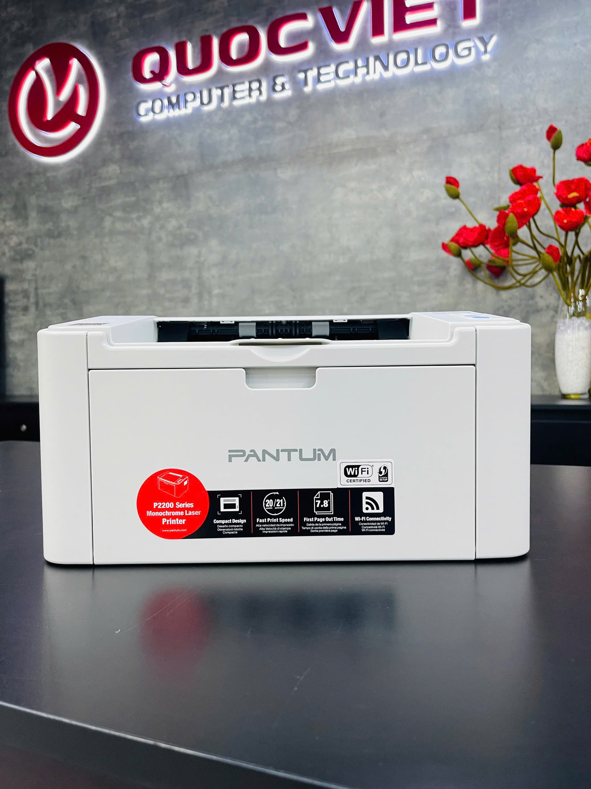 Máy in laser đen trắng Pantum P2200W (A4/A5/ USB/ WIFI)