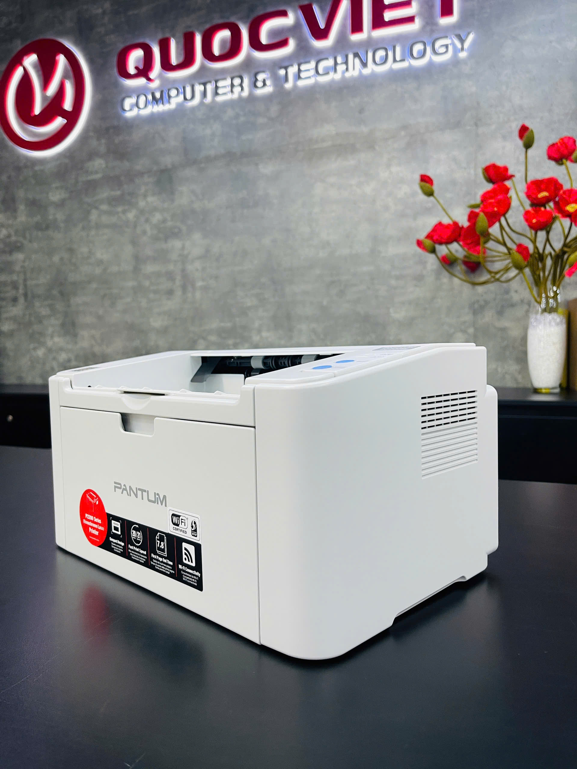 Máy in laser đen trắng Pantum P2200W (A4/A5/ USB/ WIFI)