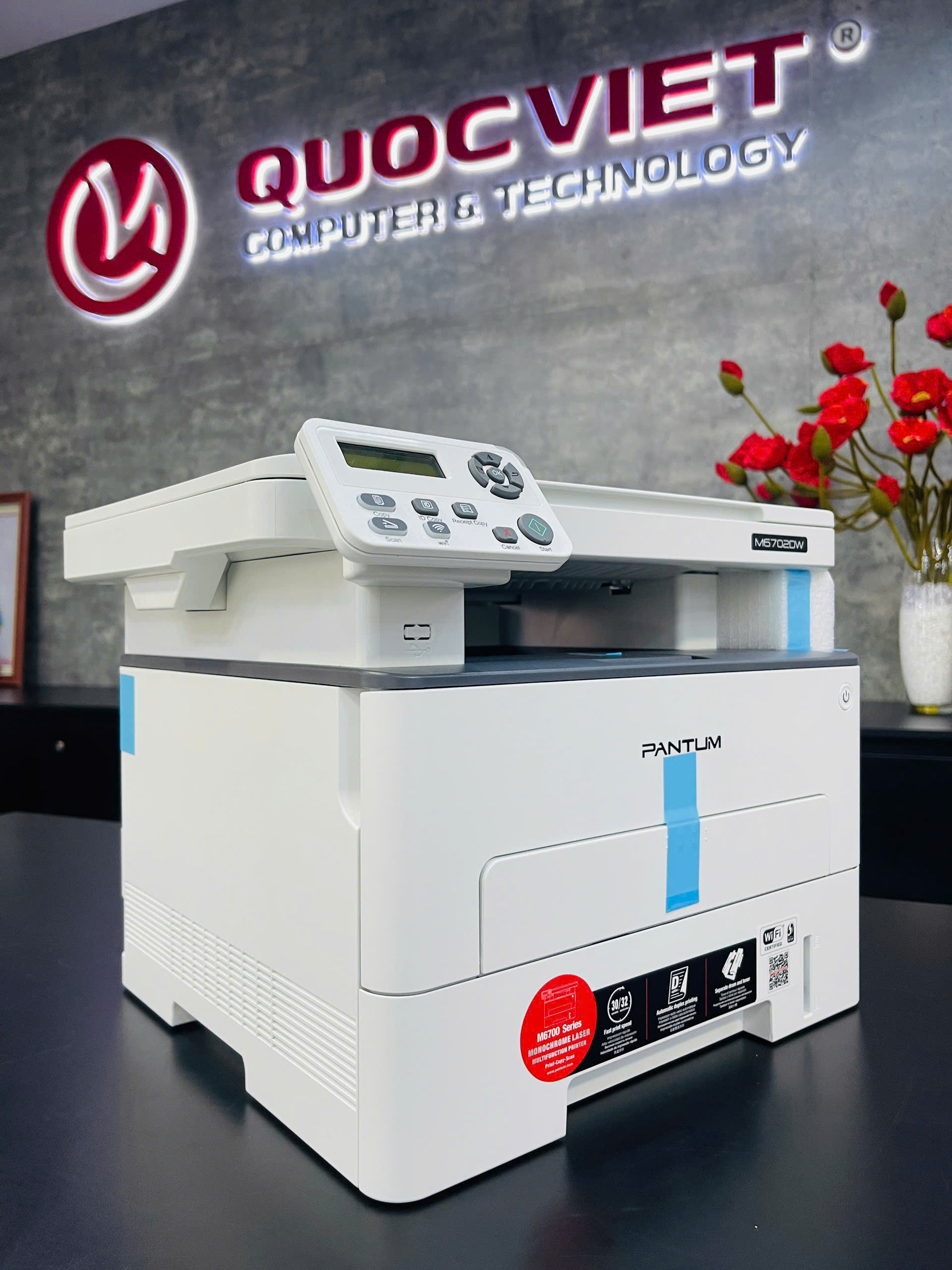 Máy in laser đen trắng PANTUM M6702DW (A4/A5/ In/ Copy/ Scan/ Đảo mặt/ USB/ WIFI