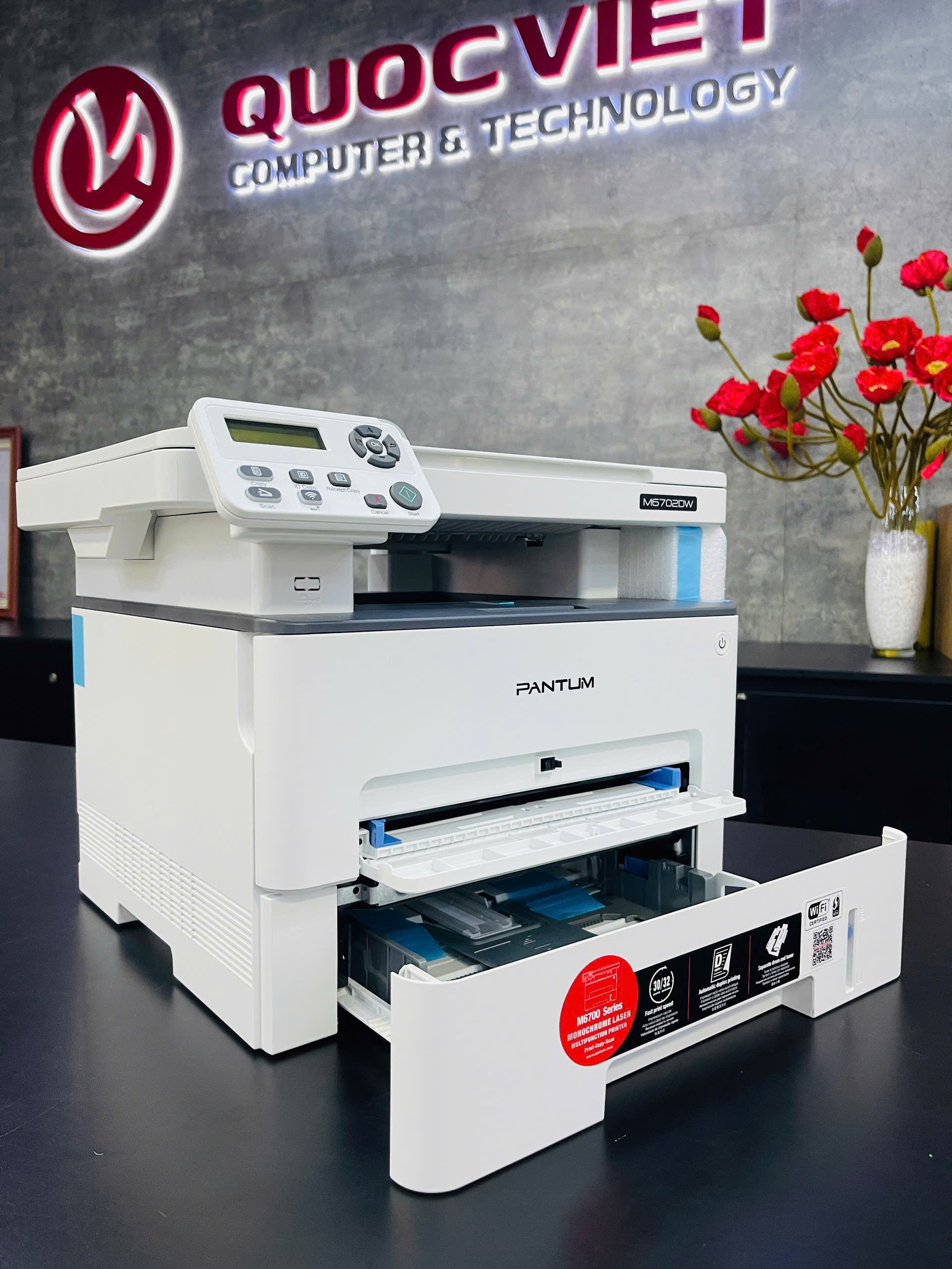 Máy in laser đen trắng PANTUM M6702DW (A4/A5/ In/ Copy/ Scan/ Đảo mặt/ USB/ WIFI