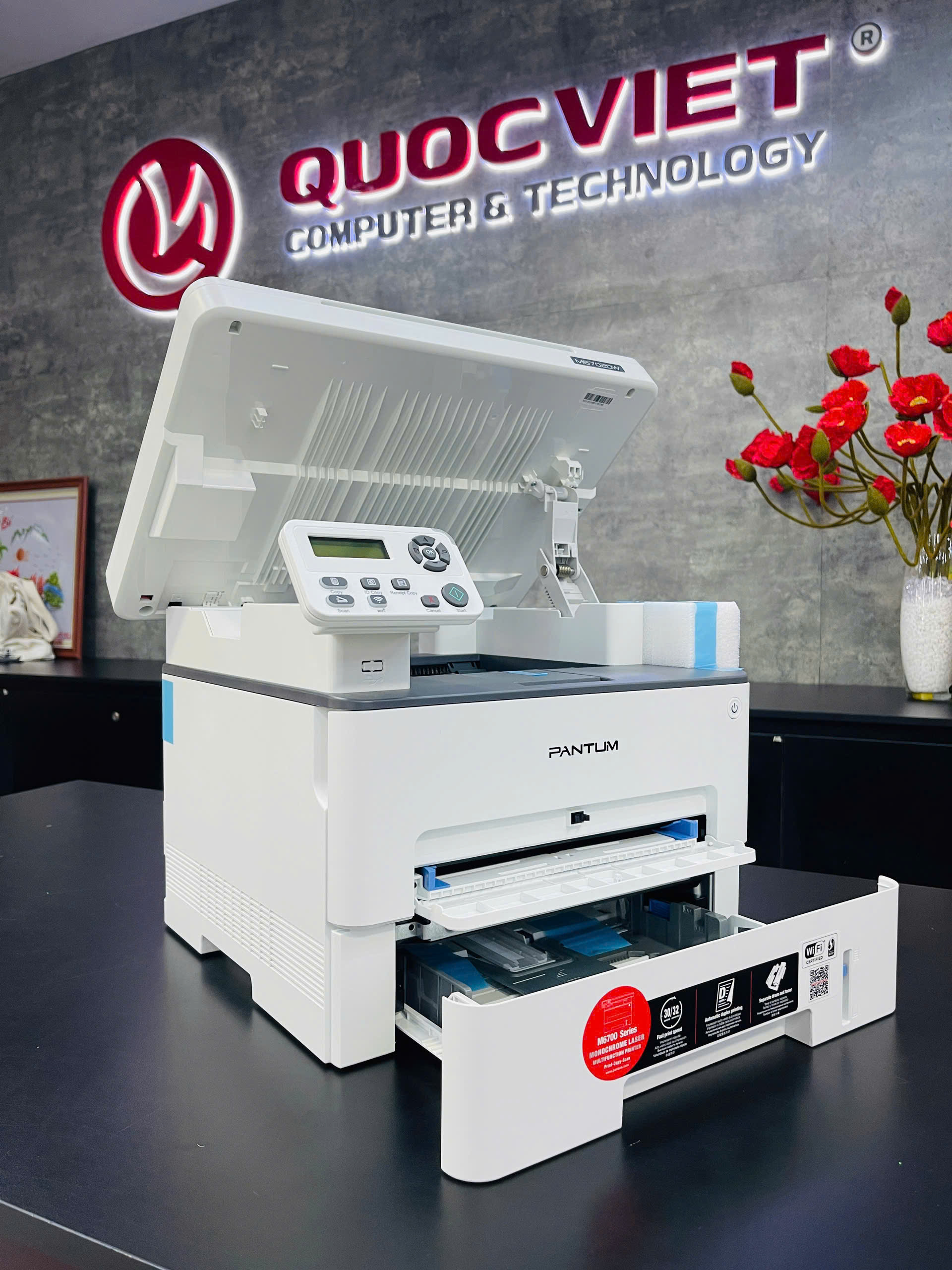 Máy in laser đen trắng PANTUM M6702DW (A4/A5/ In/ Copy/ Scan/ Đảo mặt/ USB/ WIFI