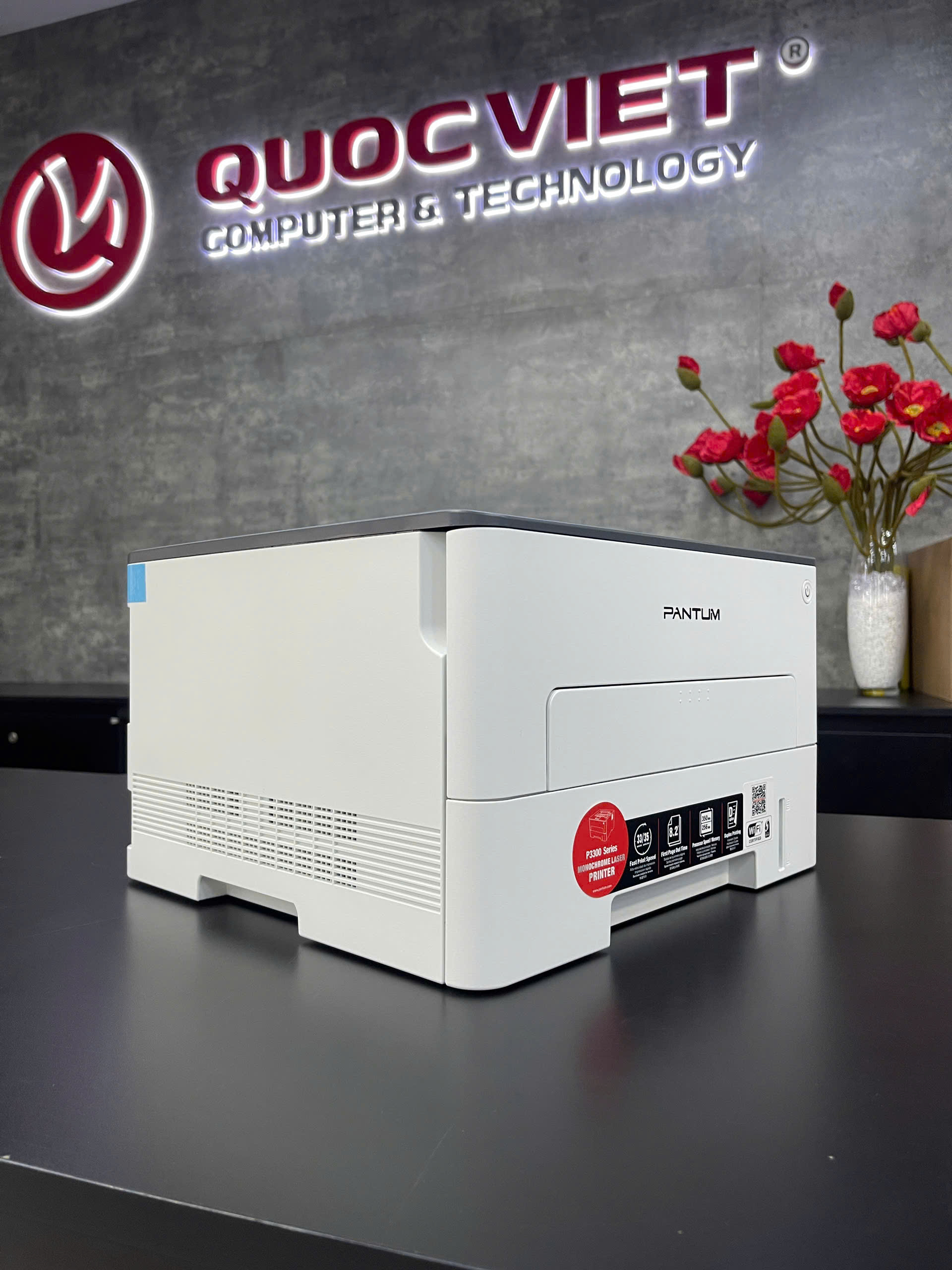 Máy in Laser đen trắng Pantum P3302DW (In đảo mặt | A4| A5| USB| LAN| WIFI)