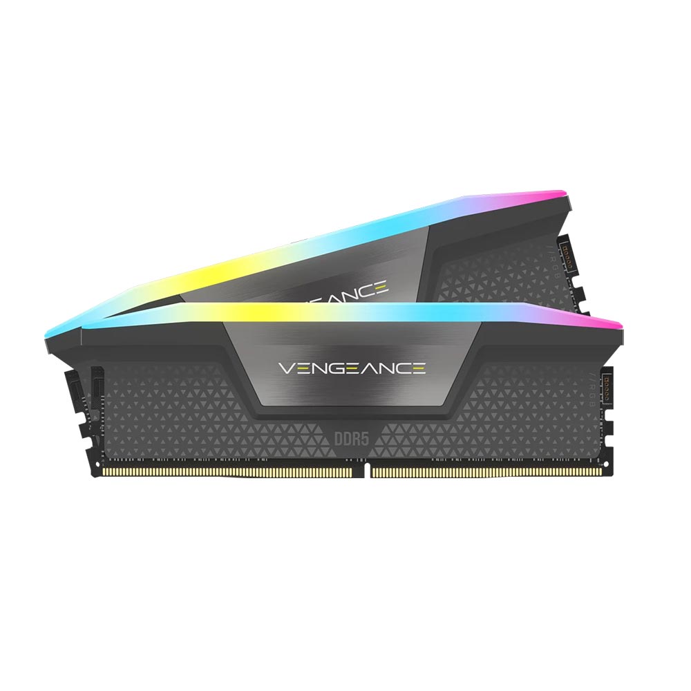 Bộ nhớ trong Corsair Vengeance RS RGB 32GB (2x16GB) DDR5 bus 6000MHz Grey (CMH32GX5M2E6000Z36) 	