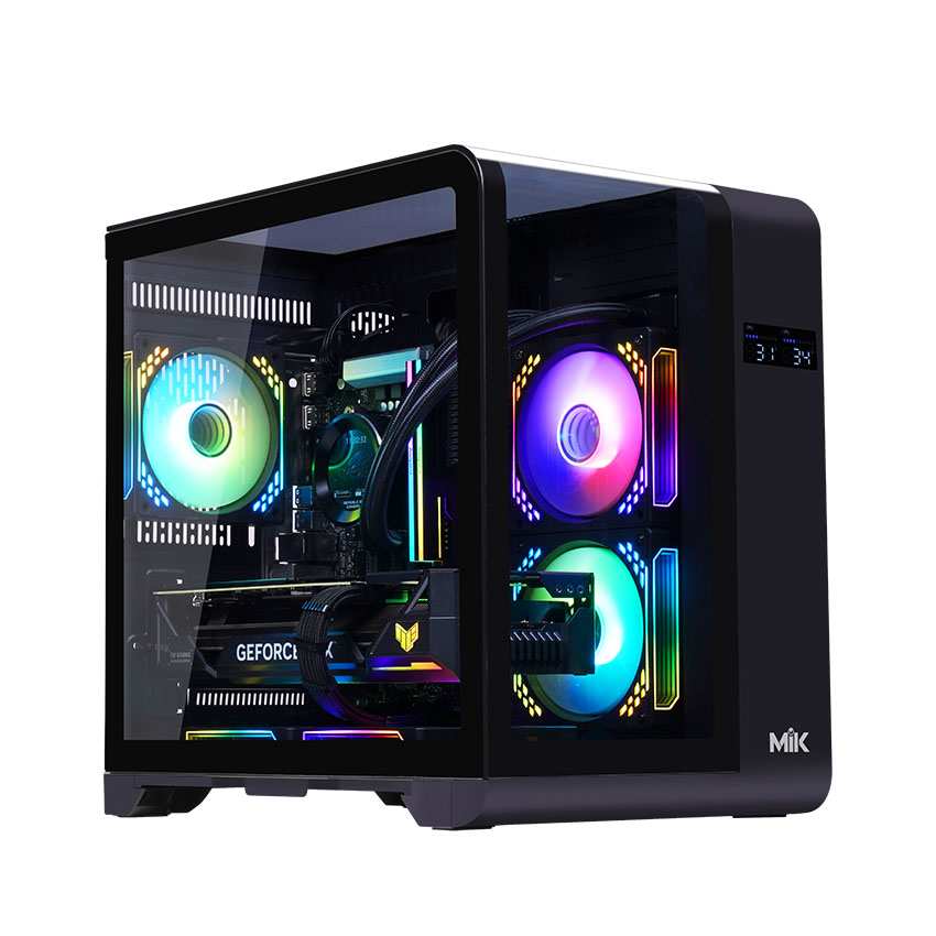 Vỏ máy tính MIK BARBATOS M BLACK (Mini Tower/ M-ATX/ Đen)