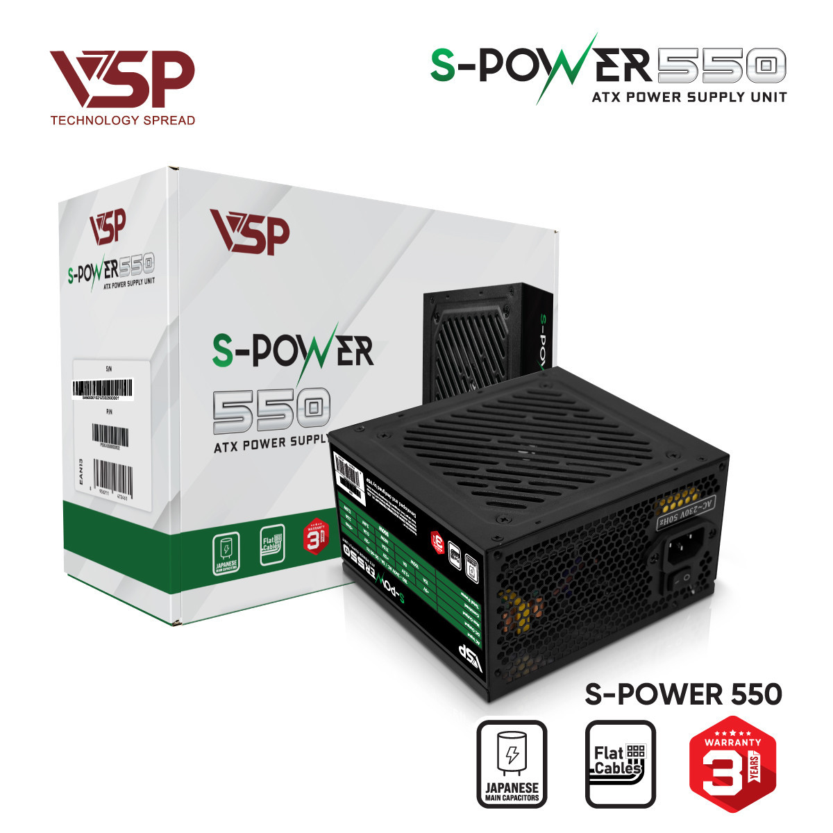 Nguồn VSP S-POWER 550W