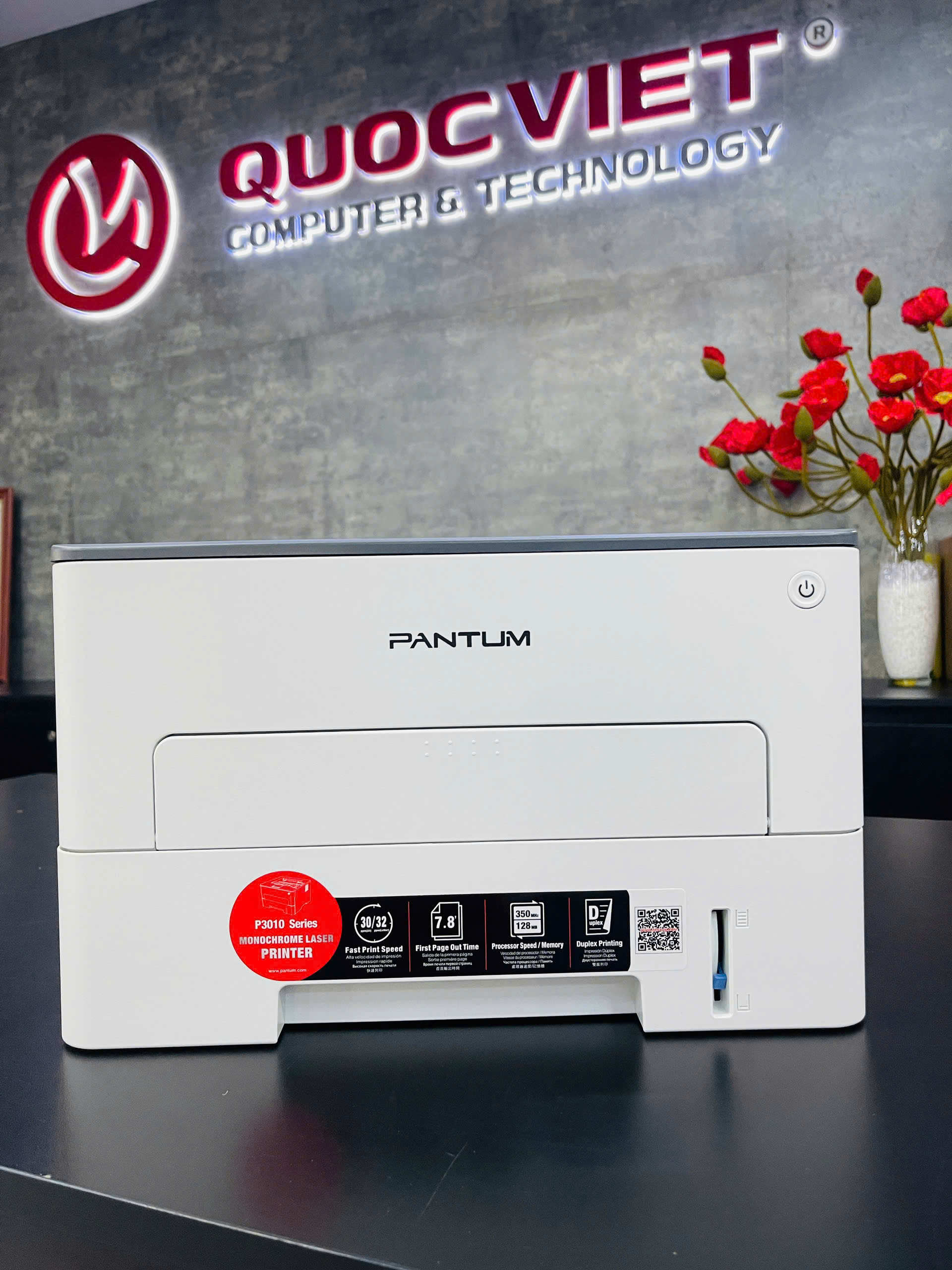 Máy in laser đen trắng Pantum P3010D (In đảo mặt| A4| A5| USB)