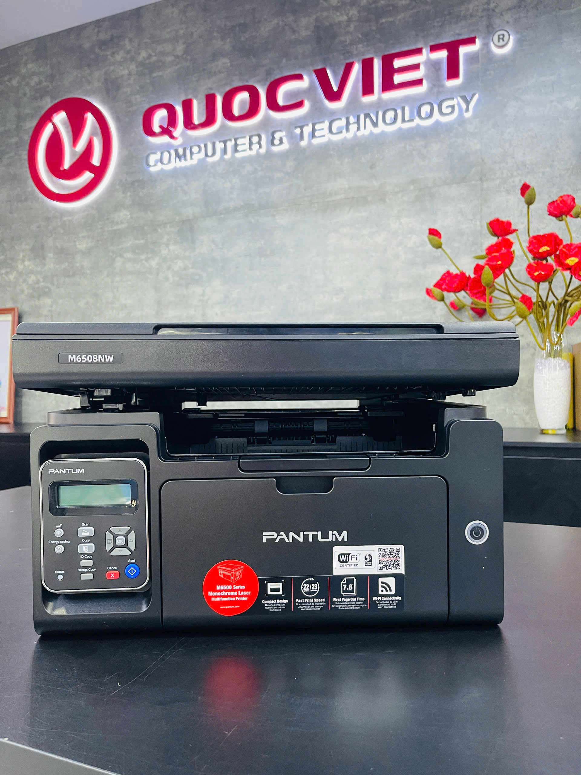 Máy in laser đen trắng Pantum M6508NW (A4/A5/ In/ Copy/ Scan/ USB/ WIFI)