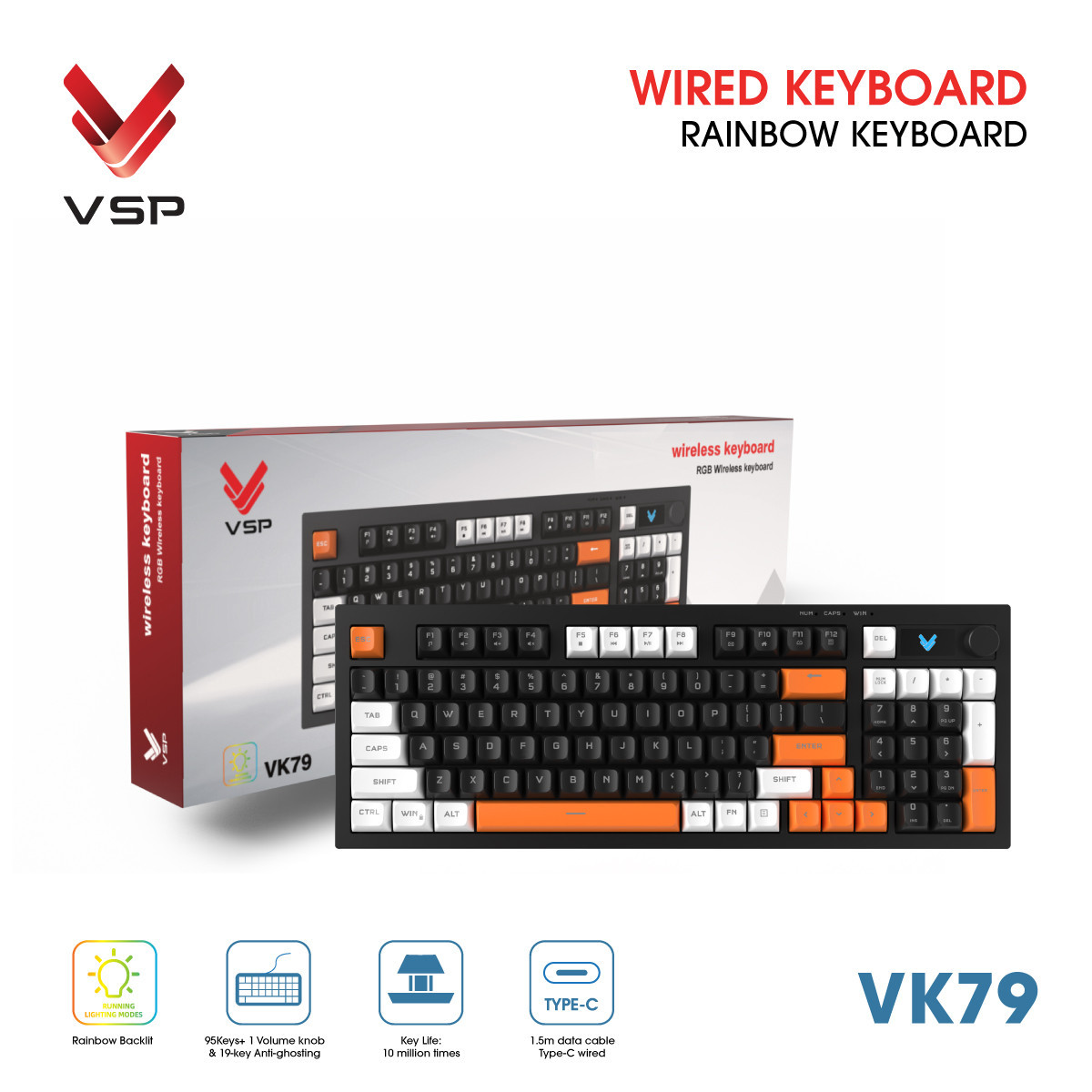 Bàn phím có dây VSP VK79