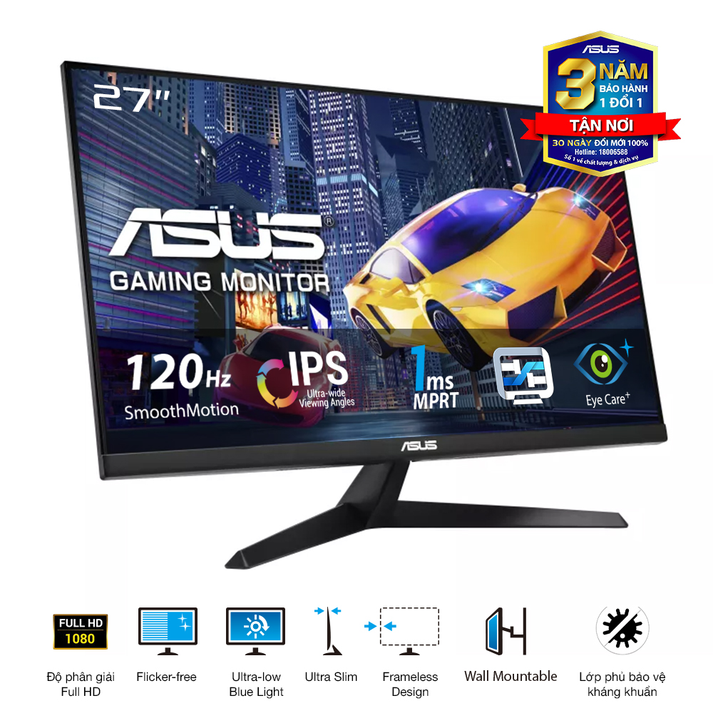 Màn Hình ASUS VY279HGR (27 inch - IPS - FHD - 120Hz - 1ms)