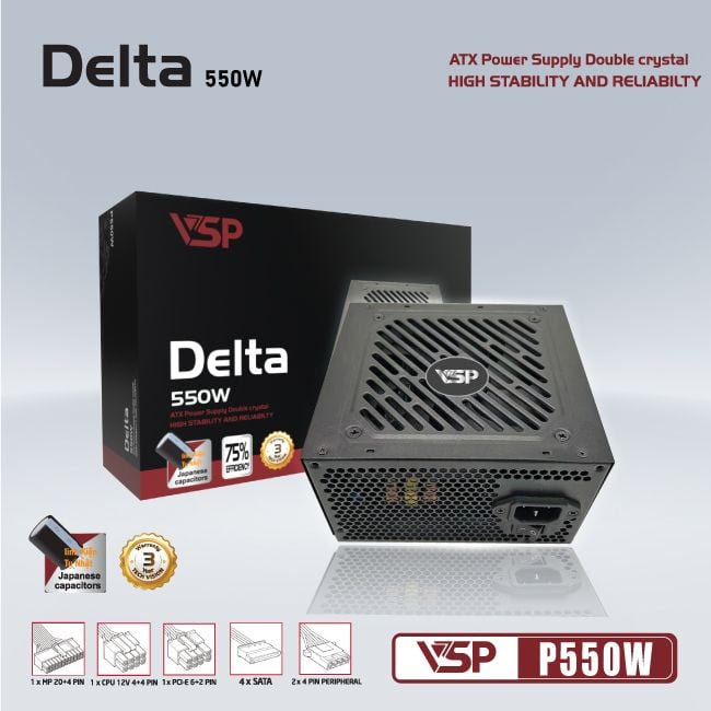 Nguồn VSP DELTA P550W