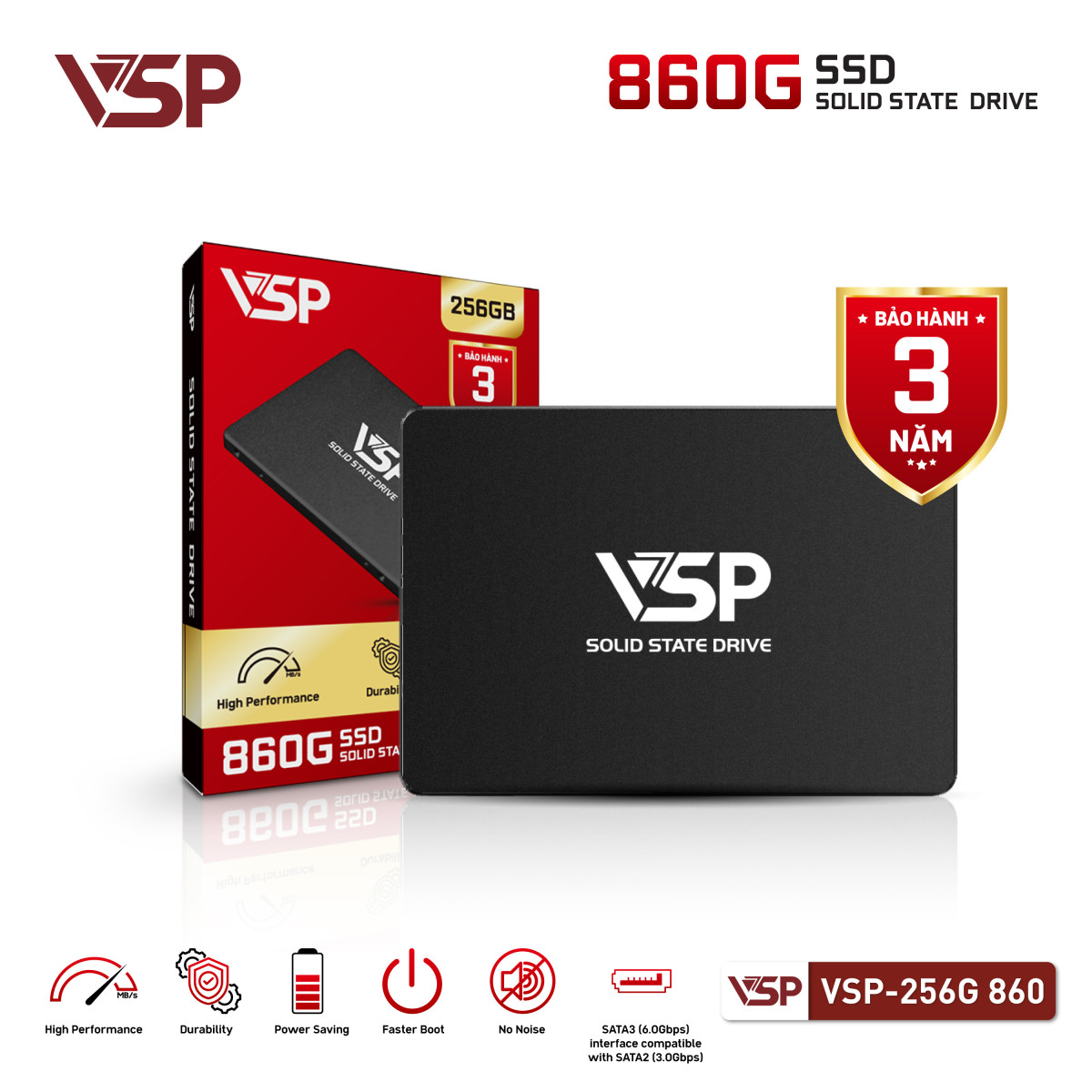 Ổ cứng SSD VSP 860G 256GB 2.5inch Sata3