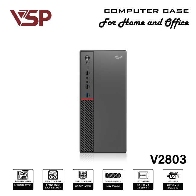 Vỏ thùng VSP V2803 cổng USB 3.0 (M-ATX/I-ATX)