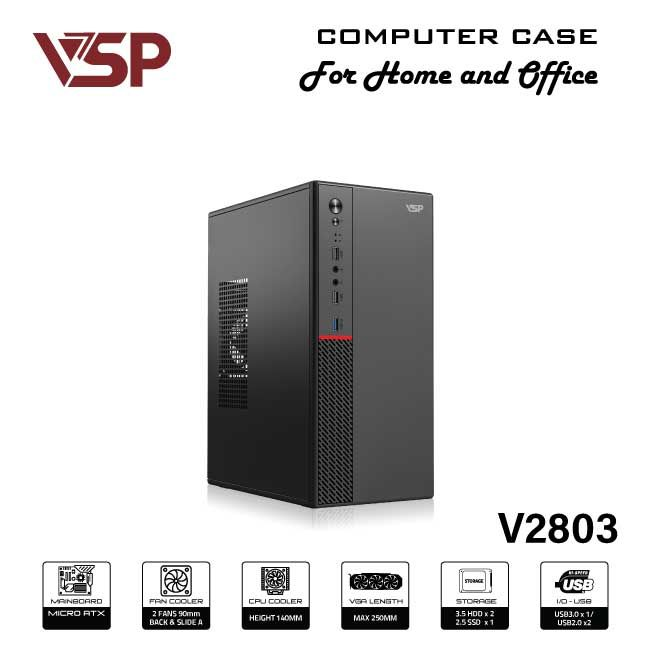 Vỏ thùng VSP V2803 cổng USB 3.0 (M-ATX/I-ATX)