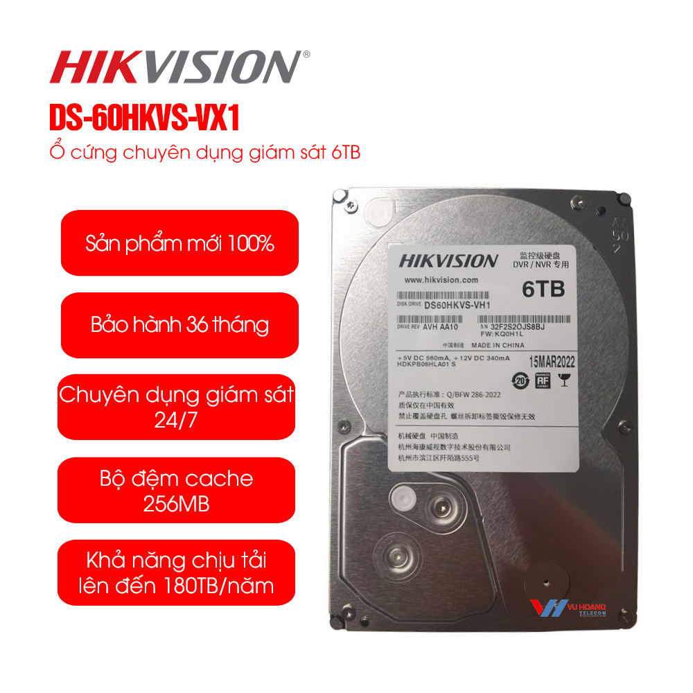 Ổ cứng HDD Hikvision 6TB DS60HKVS-VX1