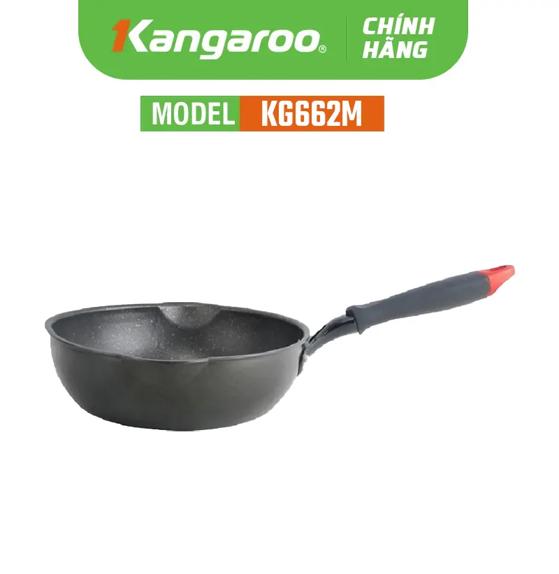 Chảo nhôm chống dính đáy từ 26cm Kangaroo KG662M
