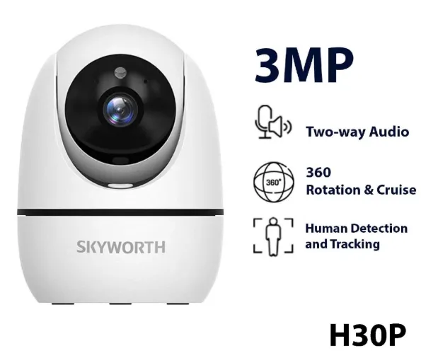 Camera Skyworth LC2405 H30P 3MP Wifi (2304*1296) tích hợp Míc + Loa, có màu