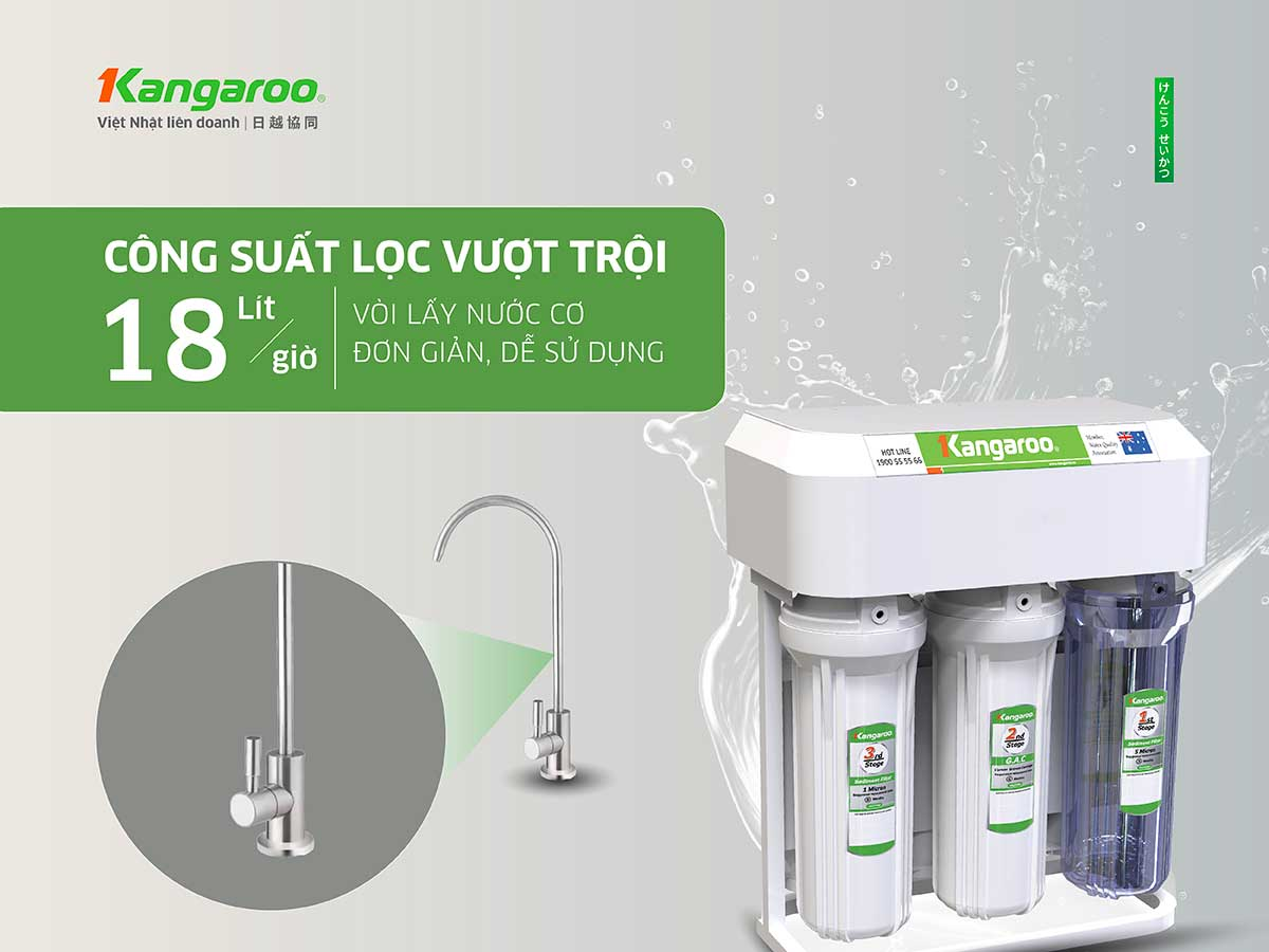 Máy lọc nước Kangaroo để gầm 10 lõi KGHP10K2